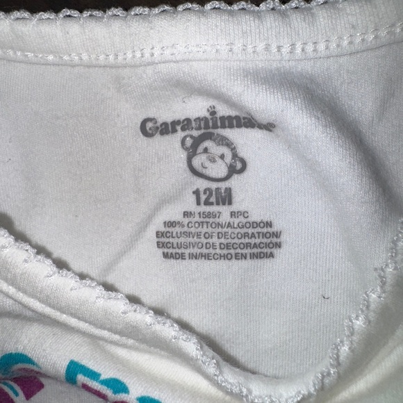 Garanimals Pink and White Bodysuit with Care Bear Design - Picture 4 of 4